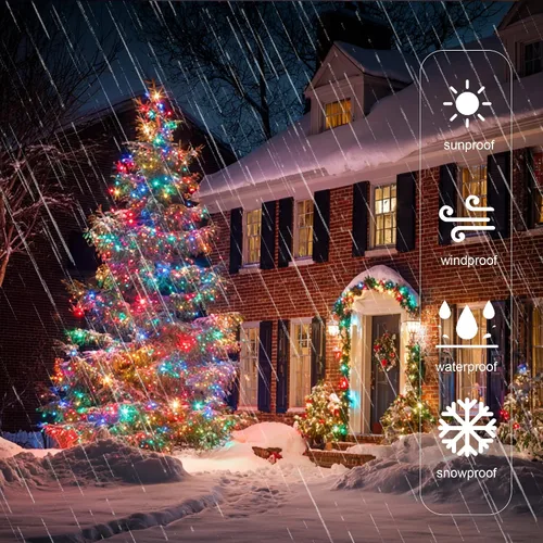 Miniatura 3 de Luces de Cadena de Navidad, 100 pies 300 Luces LED de Cadena Cable Verde con Temporizador 8 Modos, Decoración Impermeable Conectable para Interiores