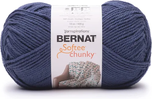 Miniatura 29 de Ovillo sólido Bernat Softee Chunky, Acrílico, Rojo Berry, Paquete de 1