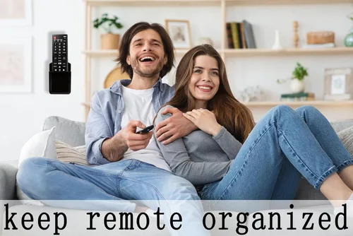 Miniatura 3 de Paquete de 2 cajas autoadhesivas para TV y aire acondicionado, soporte para control remoto, montaje en pared, caja organizadora