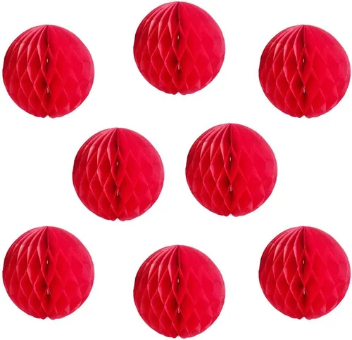 Miniatura 16 de 8 bolas de papel de panal de 8 pulgadas, bolas decorativas de panal de abeja, pompones de papel, bolas de flores, bolas colgantes de arte