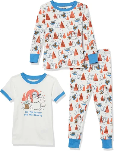 Miniatura 8 de Amazon Essentials Conjunto de pijama de algodón ajustado para niños