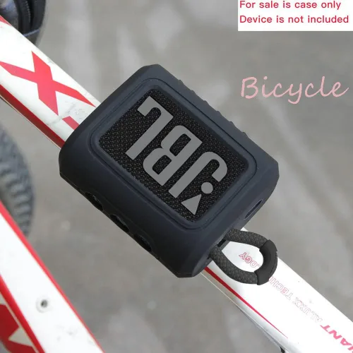 Miniatura 2 de Hermitshell Funda rígida de viaje para altavoz Bluetooth portátil JBL Go 3 / Go 4 (carbón, funda de silicona)