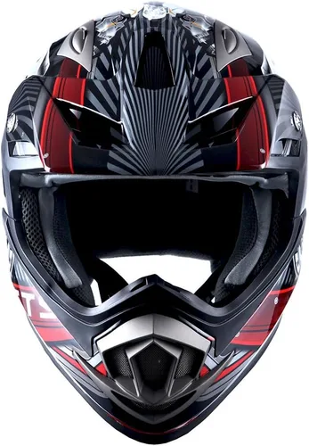 Miniatura 3 de 1Storm Casco de motocross para adultos, todoterreno, MX, BMX, ATV, motocross, mecánico, HGXP14B, fibra de carbono, negro, HGXP14B