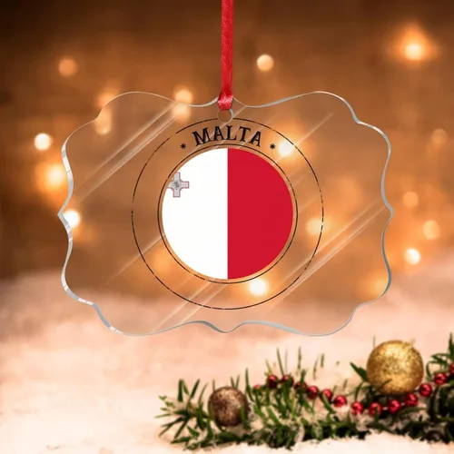 Miniatura 16 de Adornos de Navidad de Malasia, bandera de Malasia, adornos acrílicos, colgante para árbol de Navidad, bandera nacional, recuerdo del país