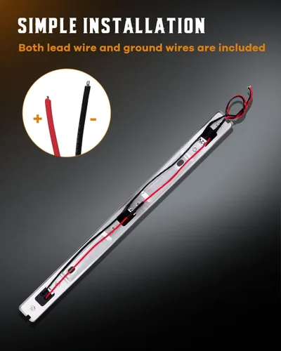 Miniatura 4 de cciyu Barra de luz trasera para remolque de 15" Pulgadas con 9 LED, 3 luces rojas, barra indicadora de señalización de identificación ID, tira LED
