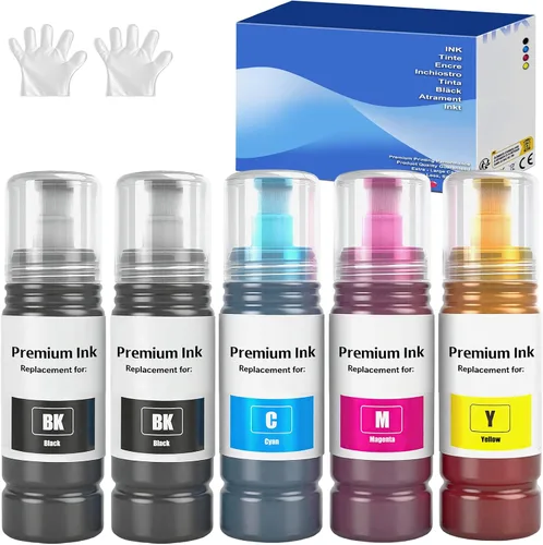 Miniatura 8 de 522 botellas de repuesto de tinta negra T522 522 botellas de repuesto de tinta para impresora de inyección de tinta ET-2800 ET-4800 ET-2400 ET-2803