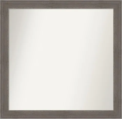 Miniatura 457 de Amanti Art Espejo de pared personalizado no biselado (24.5 x 24.5 pulgadas), marco gris marrón alta, varios tamaños personalizados, espejo de baño