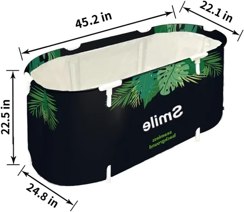 Miniatura 3 de BESTHLS Bañera portátil para adultos, bañera plegable para regadera, bañera ecológica para la cabina de ducha (grande, verde)