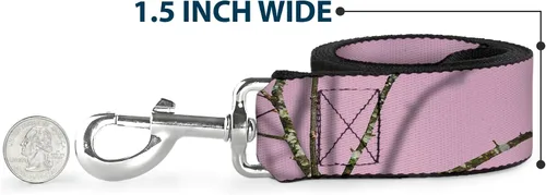 Miniatura 6 de Buckle-Down Correa para perro Mossy Oak Country Roots Camo rosa bebé 4 pies de largo 1.0 pulgadas de ancho