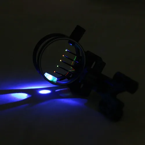 Miniatura 6 de Luz de Mira de Arco Deportivo - Compuesto 3/8-32 Batería LED Luz de Mira de Arco de Fibra Óptica Hilo Universal