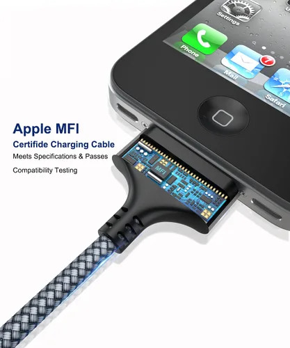 Miniatura 4 de AkoaDa Cable de carga USB de 6.6 pies, 2 unidades, cable de sincronización USB de 30 pines, cable de carga de sincronización de alta velocidad