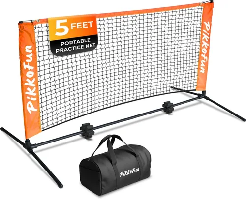 Mini Red de Pickleball de 5 pies - Red Dink de Pickleball para Entrenamiento para Interiores y Exteriores, Altura Reglamentaria de 3 pies, Diseño de