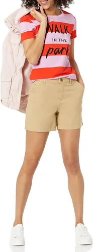 Miniatura 6 de Camiseta de manga corta con cuello redondo y ajuste clásico para mujer, paquete múltiple