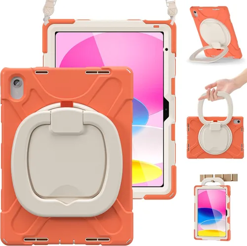 Miniatura 15 de BRAECN Funda para iPad (A16) de 11ª/10ª generación de 11 pulgadas/10.9 pulgadas 2025/2022, funda de silicona resistente con protector de pantalla