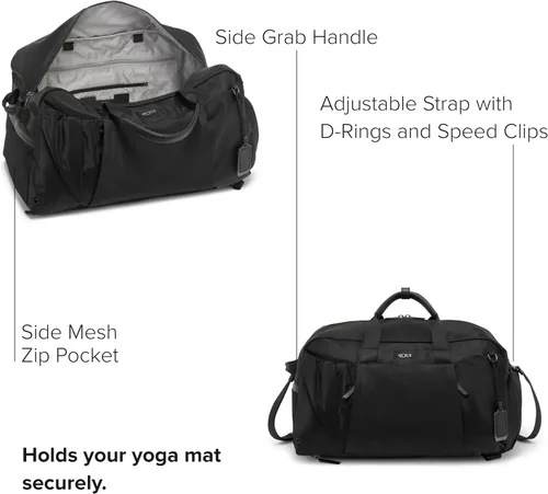 Miniatura 3 de TUMI - Voyageur Malta DuffelMochila - Bolsa de viaje premium, NegroPlomizo