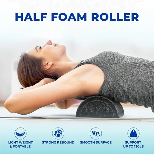 Miniatura 2 de Yes4All High-Density EPP Half Round Back Roller Foam, Exercise Foam Roller for Yoga, Pilates & Stretching - 12, 18, 24, 36 inch