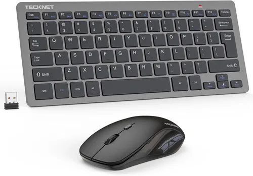 Miniatura 11 de TECKNET Combo de Teclado y Ratón Inalámbrico, Mini Teclado de Computadora Inalámbrico y Conjunto de Ratón 2.4GHz, 1600 DPI Ajustable Silencioso
