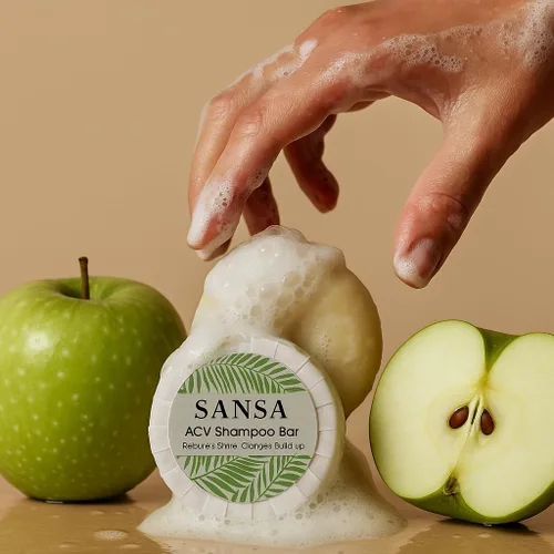 Miniatura 2 de Barra de champú de sidra de manzana Sansa