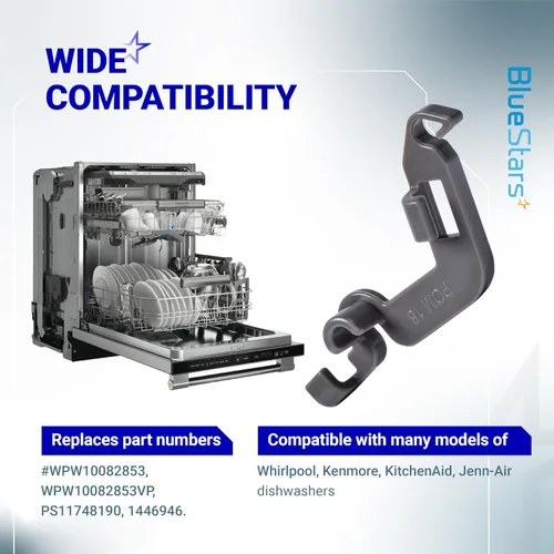 Miniatura 5 de BlueStars (Actualización 2025) W10082853 Clip Pivote para Lavavajillas - Compatible con Lavavajillas Whirlpool, Kenmore, KitchenAid - Reemplaza
