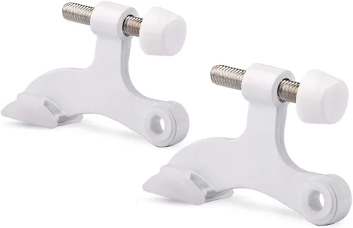 Miniatura 7 de Paquete de 10 Topes de Puerta con Pasador de Bisagra de Níquel Satinado Cepillado - Topes de Puerta con Pasador de Bisagra Ajustables de Servicio