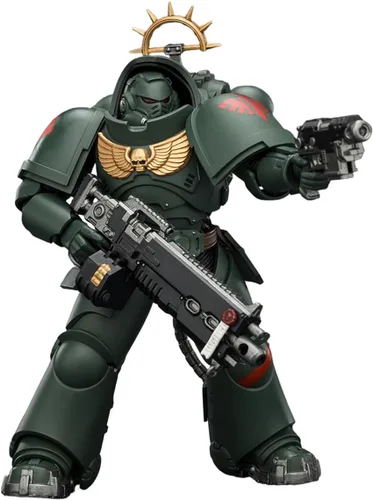 Miniatura 17 de JOYTOY Warhammer - Figuras de acción 40K 1/18 Dark Angels Intercessors, 4 unidades, modelo coleccionable para niños de 15 años o más, 4.8 pulgadas