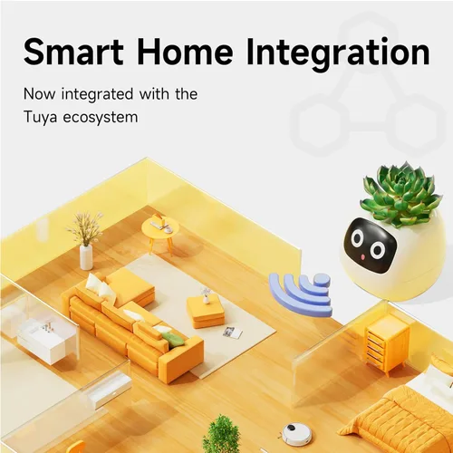 Miniatura 7 de PLANTSIO Plantera inteligente para mascotas con robot de orientación en el cuidado de plantas con emojis, adorable compañero de plantas con rica