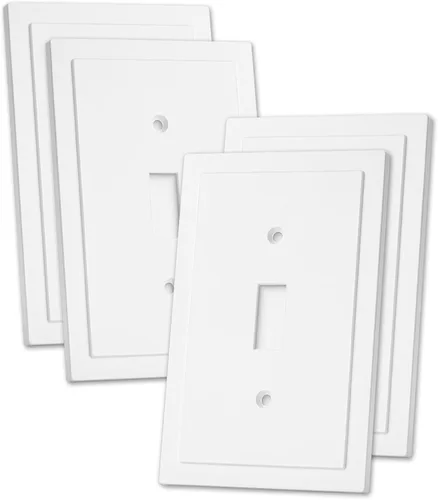 Miniatura 26 de Bates- Cubierta para interruptor de luz, cubiertas de placa de interruptor, paquete de 10, cubierta de interruptor de luz individual, 1 banda, Blanco