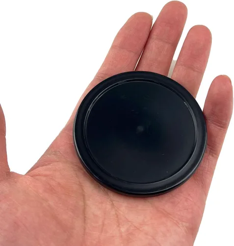 Miniatura 6 de Paquete de 12 discos de hockey de aire de 2.5 pulgadas para mesa de tamaño pequeño Negro