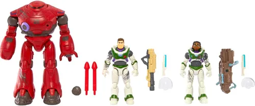 Miniatura 2 de Mattel Disney Pixar Lightyear Set con 3 figuras de acción, Space Rangers vs Robots Clash Pack con Buzz Lightyear, Izzy Hawthorne y Zyclops, escala