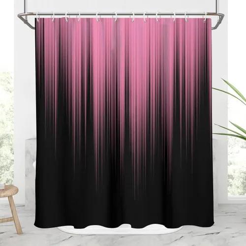Miniatura 47 de AAtter - Cortina de ducha negra y gris con arte abstracto ombre gótico gótico estético para hombres, extra larga XL grande, de tela para decoración