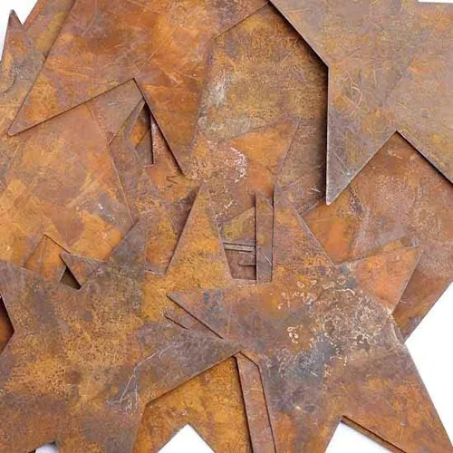 Miniatura 4 de Paquete de 36 recortes de estrella de hojalata oxidada, estrellas de metal oxidadas para manualidades – Primitivo, rústico campestre, manualidades