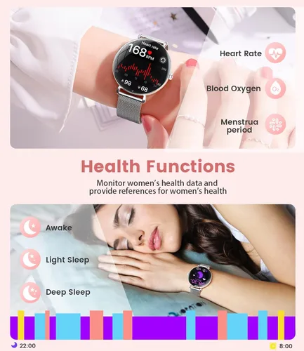 Miniatura 3 de LIGE Smart Watch for Women, 1.43" AMOLED Screen Smartwatch with Answer/Make Call for iOS/Android, Fitness Tracker with 120+ Sport Modes