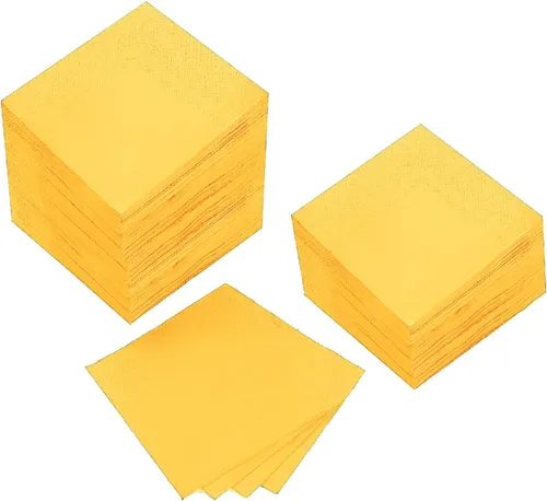 Miniatura 21 de 100 paquetes de servilletas de cóctel de 2 capas, servilletas de postre plegadas de 5 x 5 pulgadas, servilletas desechables para cena, boda, Verde