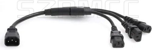 Miniatura 2 de SZRMCC Equipo eléctrico UPS PDU Server Y Split IEC320 C14 a 3 x C13 10A 250V Cable de extensión de cable de alimentación