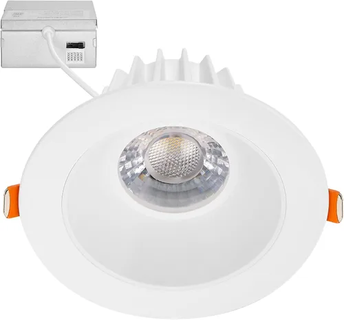 Maxxima Foco LED empotrable ultrafino de 4 pulgadas de bajo kelvin, antirreflejo, clasificación IC sin lata, 1200 lúmenes, 5 temperaturas de color