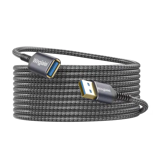 Miniatura 7 de Cable de extensión USB 3.0 de 4 pies tipo A, macho a hembra, cable de extensión USB de múltiples puertos compatible con impresora, teclado, unidad