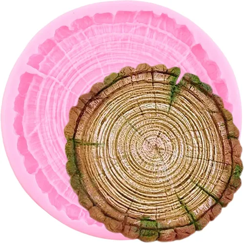 Miniatura 12 de Moldes de silicona para corteza de árbol de grano de madera, textura de corteza de árbol, molde de fondant para decoración de tartas, decoración