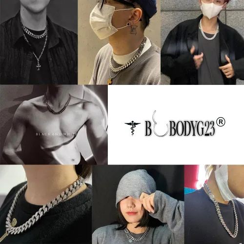 Miniatura 6 de Collar para hombre, cadena cubana, cadenas de acero inoxidable para hombres y mujeres, joyería gruesa Miami Hip Hop Big Gargantilla de 911130.591in