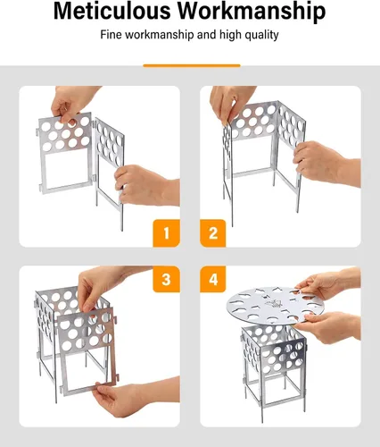 Miniatura 6 de YEFU Deflector de calor para fogata para estufa Solo Mesa, difusor de calor portátil para fogata de mesa de 5 pulgadas, captura y redirige el calor