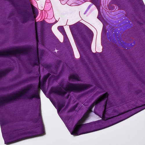Miniatura 3 de QPANCY Conjunto de pijamas a juego para niñas y muñecas, pijamas de manga larga para otoño e invierno