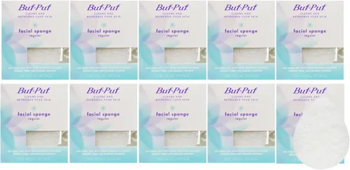 Buf-Puf Esponja facial, desarrollada por dermatólogos, elimina la suciedad profunda y el maquillaje que causa brotes y puntos negros, reutilizable,