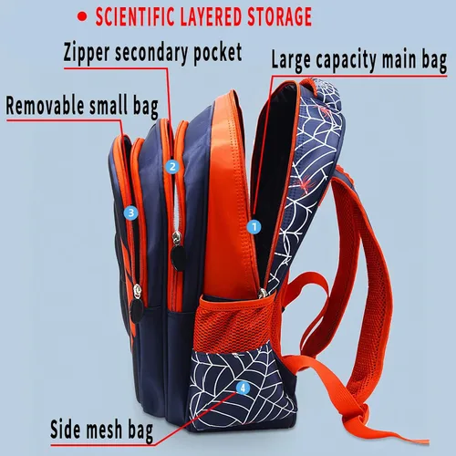 Miniatura 5 de Mochila escolar para niños pequeños, mochila escolar 3D de cómic, impermeable, ligera, para estudiantes de primaria, mochila escolar para niños