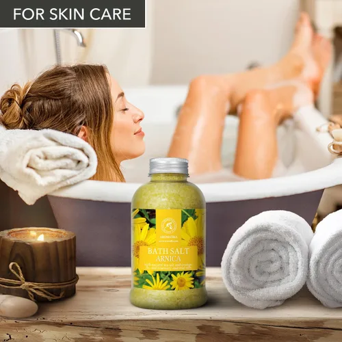 Miniatura 7 de Sales de baño de árnica de 21.16 onzas – Aceites esenciales de romero y abeto 100% naturales – sal marina Arnica 21.16 oz – Lo mejor para el baño