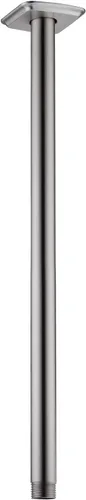 Miniatura 19 de Brazo de ducha con brida de acero inoxidable de 4 pulgadas, extensión recta montada en el techo para cabezal de ducha de lluvia superior, níquel