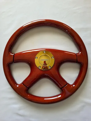 Miniatura 4 de Raptor Volante de madera de caoba de 15" (dorado)