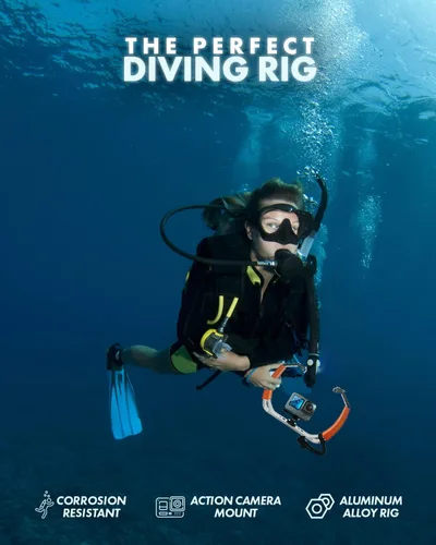 Miniatura 3 de Movo GB-U80T Equipo de buceo submarino con soportes de zapata fría, correa – Compatible con GoPro Hero, HERO6, HERO7, HERO8, HERO9, HERO10, HERO11
