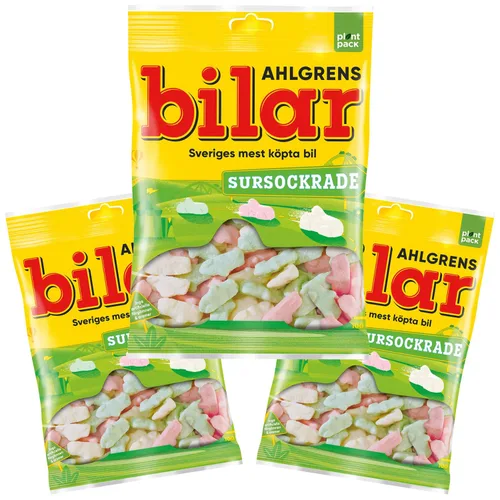 Miniatura 4 de 10 bolsas x 4.41 oz de Ahlgrens Bilar Original – Dulces suecos de Suecia – Masticables – Caramelos de malvavisco – Autos – Caramelos de gomita