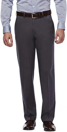 Miniatura 18 de Haggar Pantalón casual para hombre de alta calidad, sin planchado, color caqui, ajuste clásico, parte delantera plana
