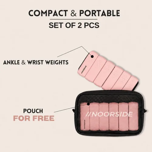 Miniatura 4 de Pesas de tobillo y muñecas Adujstable para mujeres y hombres Juego de 2 (1.1 libras cada una) Talla única Perfecto para caminar, correr, Rosa