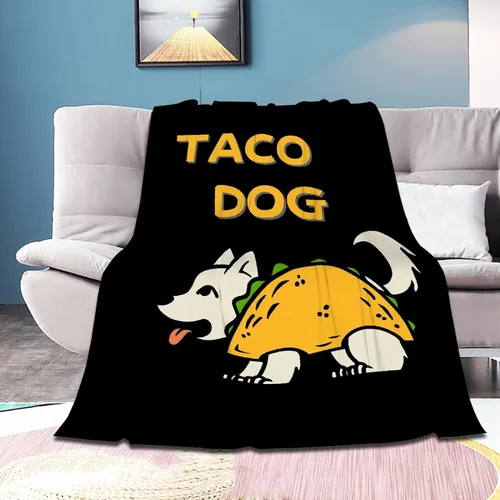 Miniatura 28 de Bonita manta de franela súper suave de tacos para cama, sofá, sala de estar, manta para niños, niñas, niños, multicolor, 40 x 50 pulgadas para niños